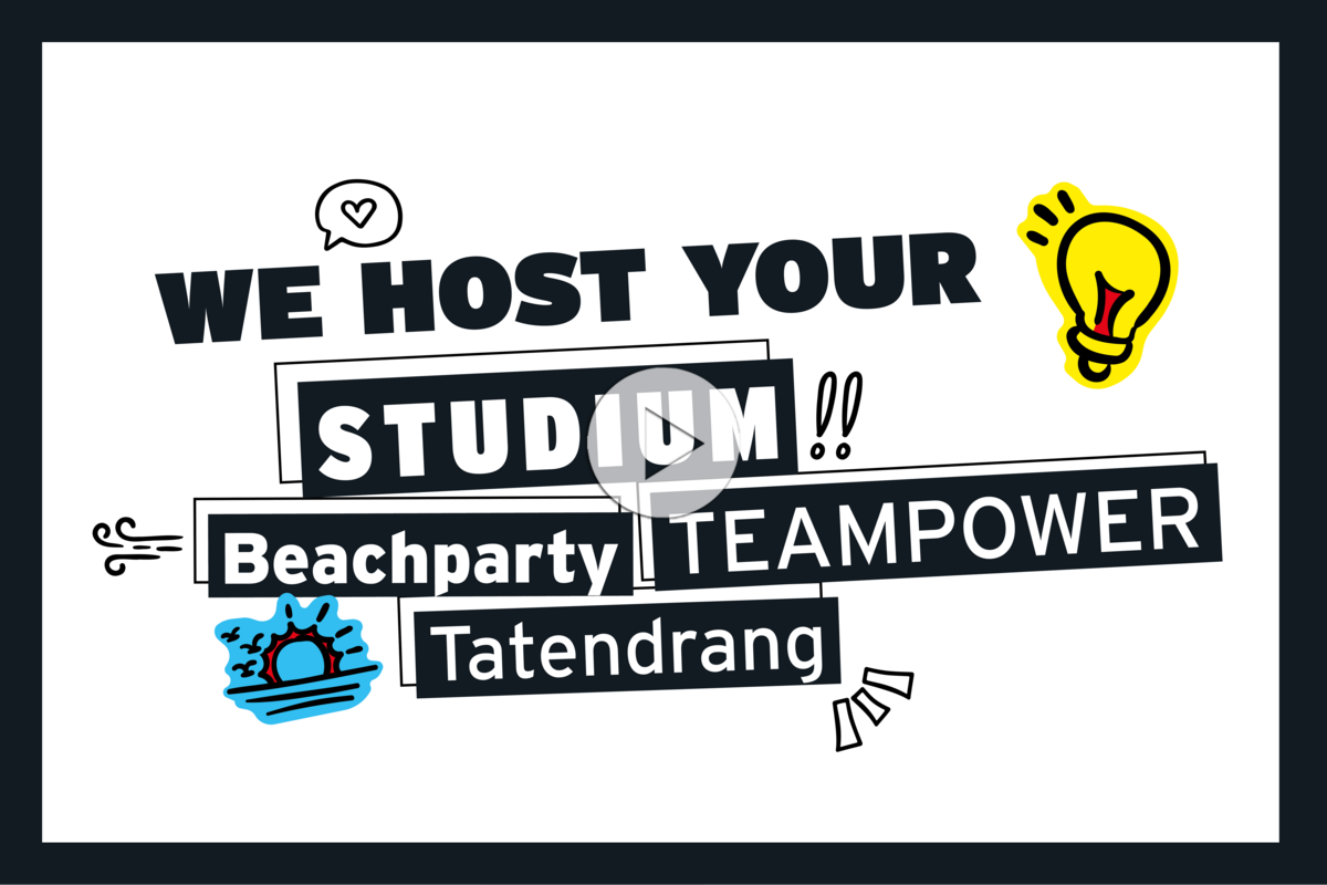 Videohintergrund für das Video "We Host your Studium"